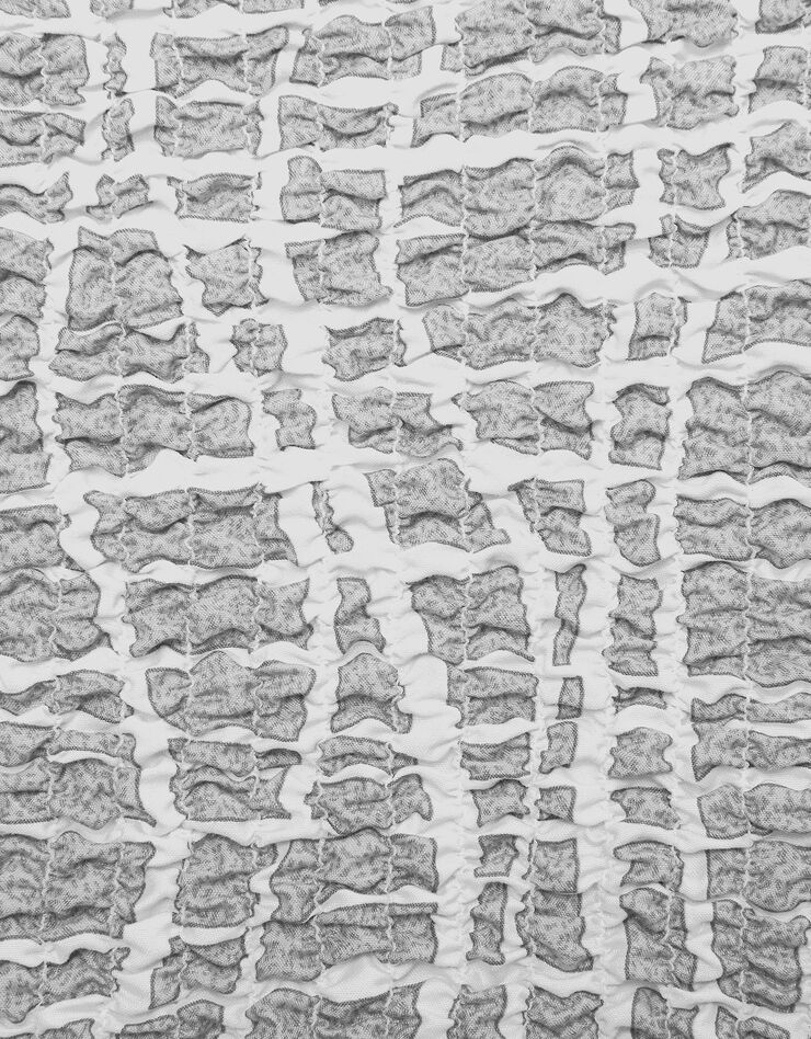 Housse microfibre bi-extensible motifs graphique spéciale fauteuil cabriolet  (gris)