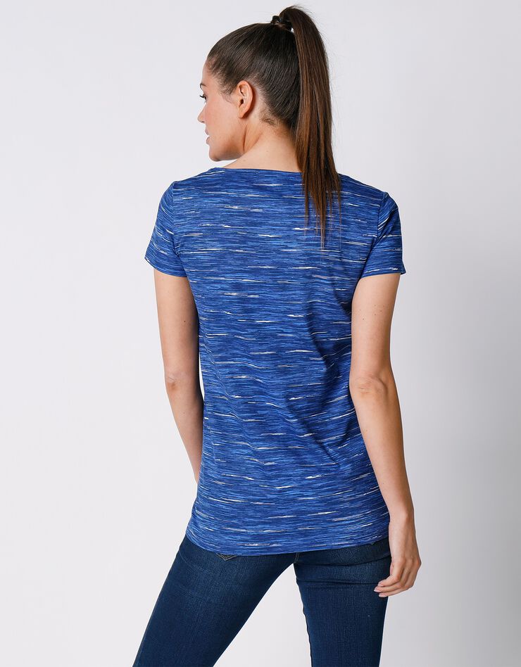 Tee-shirt chiné manches courtes en coton bio, éco-responsable (bleu dur chiné) Tee-shirt chiné manches courtes en coton bio, éco-responsable (bleu dur chiné)