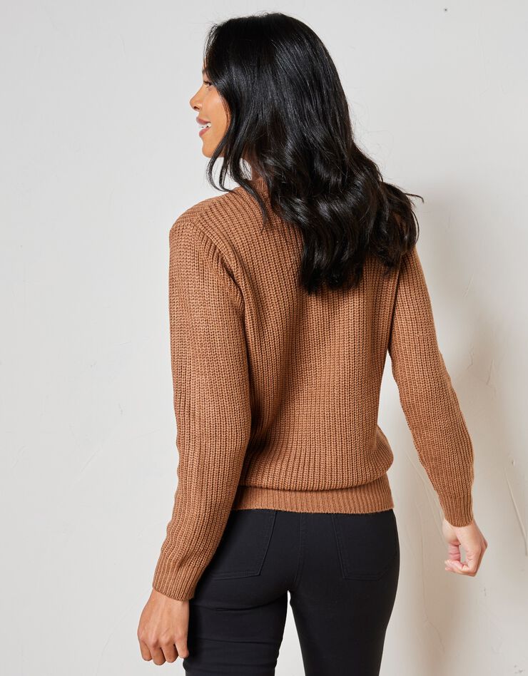 Pull col rond maille anglaise (noisette) Pull col rond maille anglaise (noisette)