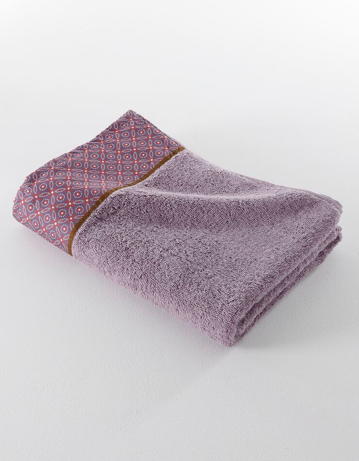 Éponge coton liteau motif géométrique - 420 g/m² (lavande)