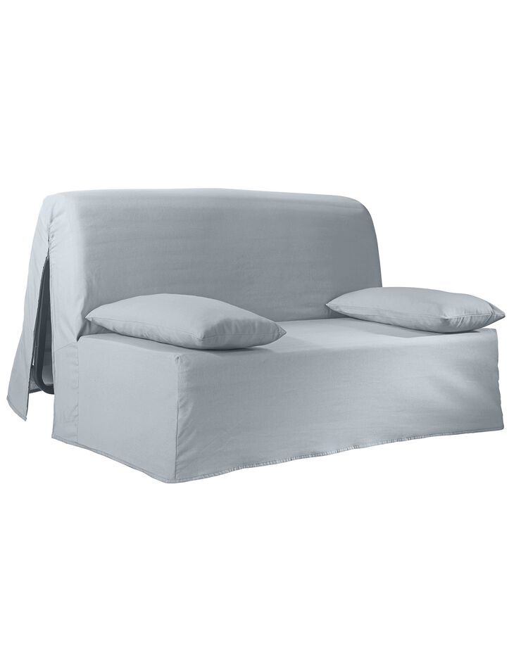 Housse canapé BZ bachette coton uni (gris perle)