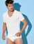 Tee-shirt sous-vêtement homme col V - lot de 2 (blanc)