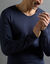 T-shirt sous-v&ecirc;tement homme col V manches longues chaleur mod&eacute;r&eacute;e - lot de 2 (marine)