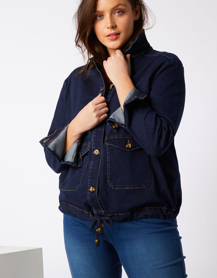 Veste boutonnée en denim stone (stone) Veste boutonnée en denim stone (stone)