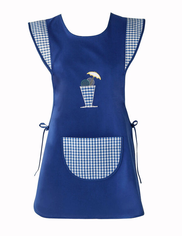 Tablier chasuble sans manches (bleu roy)