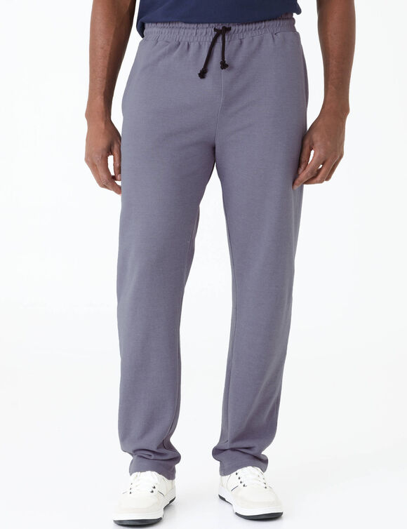 Pantalon de jogging en piqu&eacute; de coton (bleu jean)