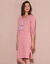 Chemise de nuit courte manches longues  (rose)