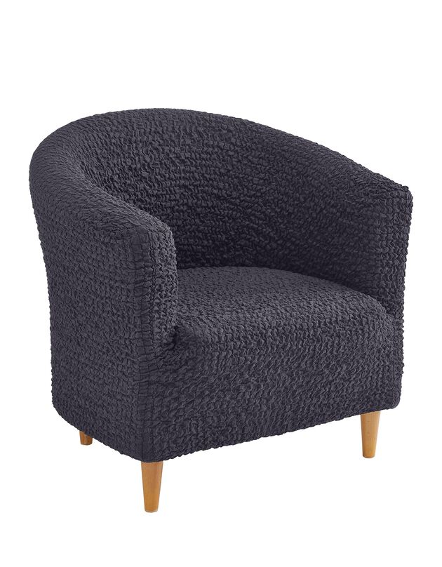 Housse gaufrée bi-extensible spéciale fauteuil cabriolet (anthracite)