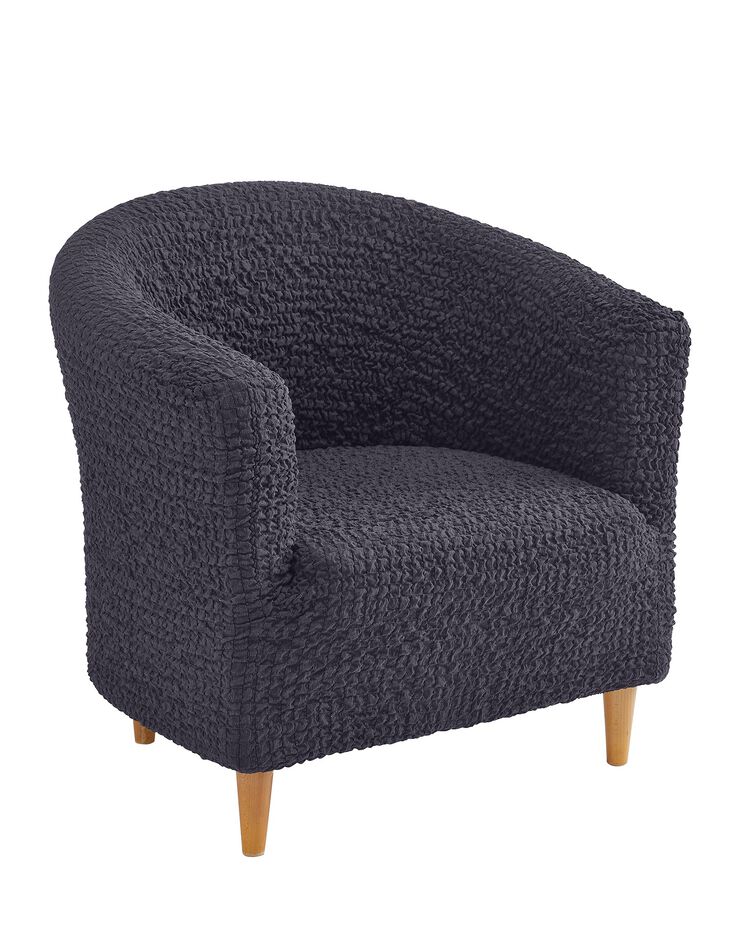 Housse gaufrée bi-extensible spéciale fauteuil cabriolet (anthracite)