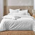 Linge de lit uni - coton bio** (blanc)