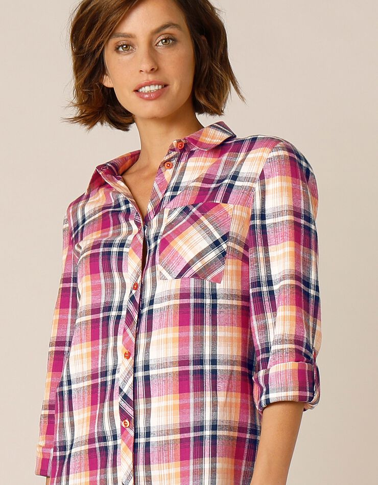 Chemise flanelle à carreaux (terracotta / framboise) Chemise flanelle à carreaux (terracotta / framboise)