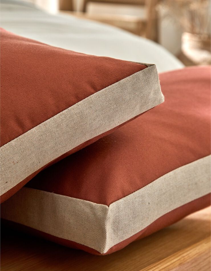 Housse de coussin, collection "Intemporelle" - lot de 2 (tomette)