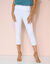 Legging 3/4 taille haute, ventre plat (blanc)