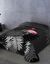 Couette imprimée polyester Flamant Rose 200g/m² (noir / rose)