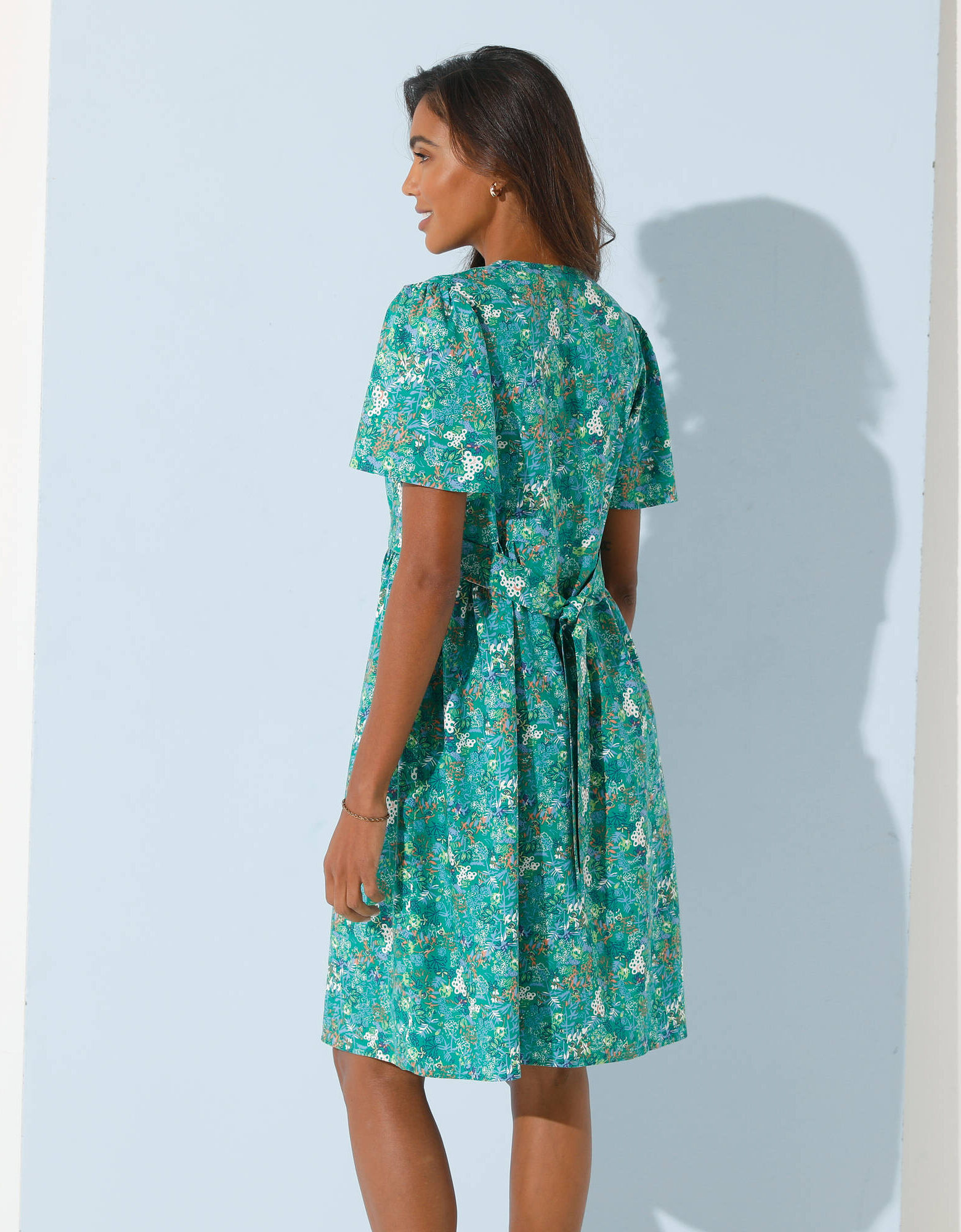 Robe Papillon Imprimé Col V