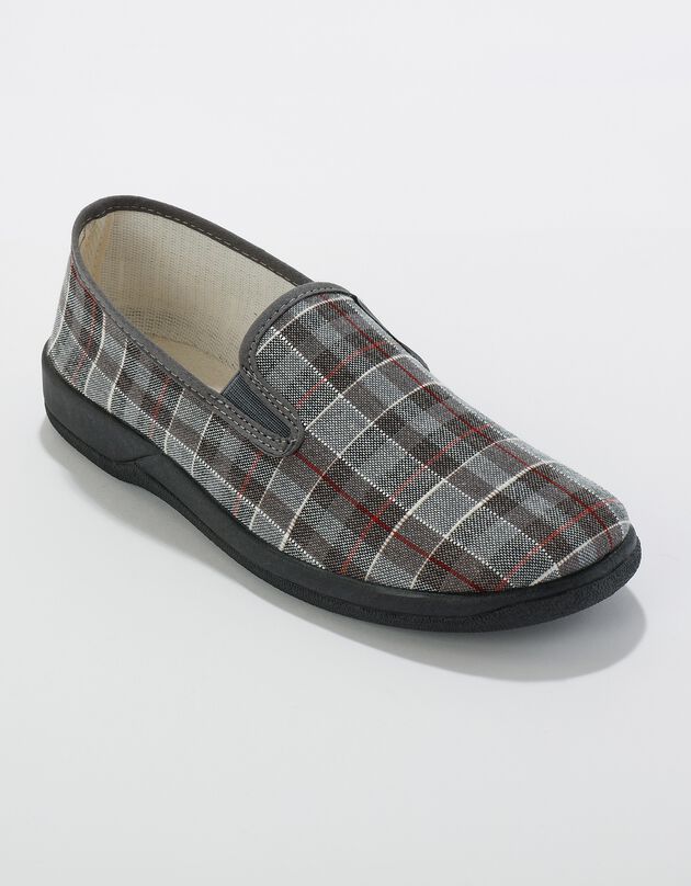 Pantoufles sans-gêne grande largeur (gris)