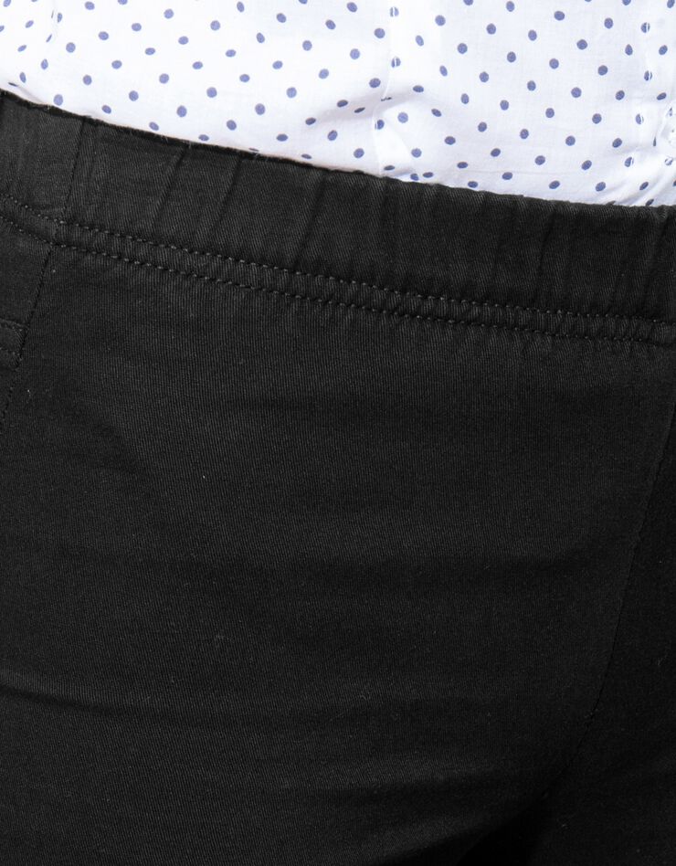 Pantalon sculptant effet ventre plat taille élastiquée (noir)