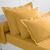 Drap-housse uni polyester - coton bonnet 32 cm (curry)