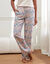 Pantalon de pyjama imprimé cachemire (écru / rose)