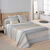 Couvre-lit imprim&eacute; horizon (gris / beige)
