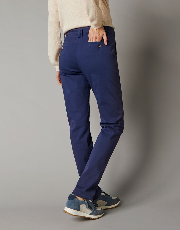 Pantalon chino stretch (marine)