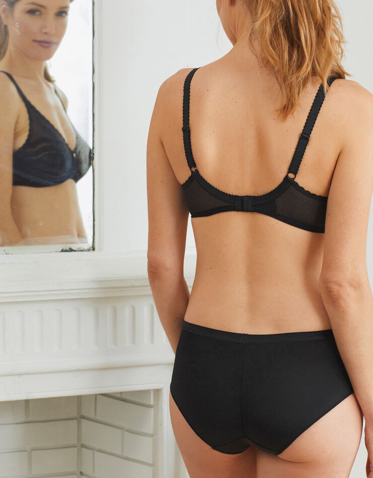 Culotte microfibre forme midi Secret Comfort (noir) Culotte microfibre forme midi Secret Comfort (noir)