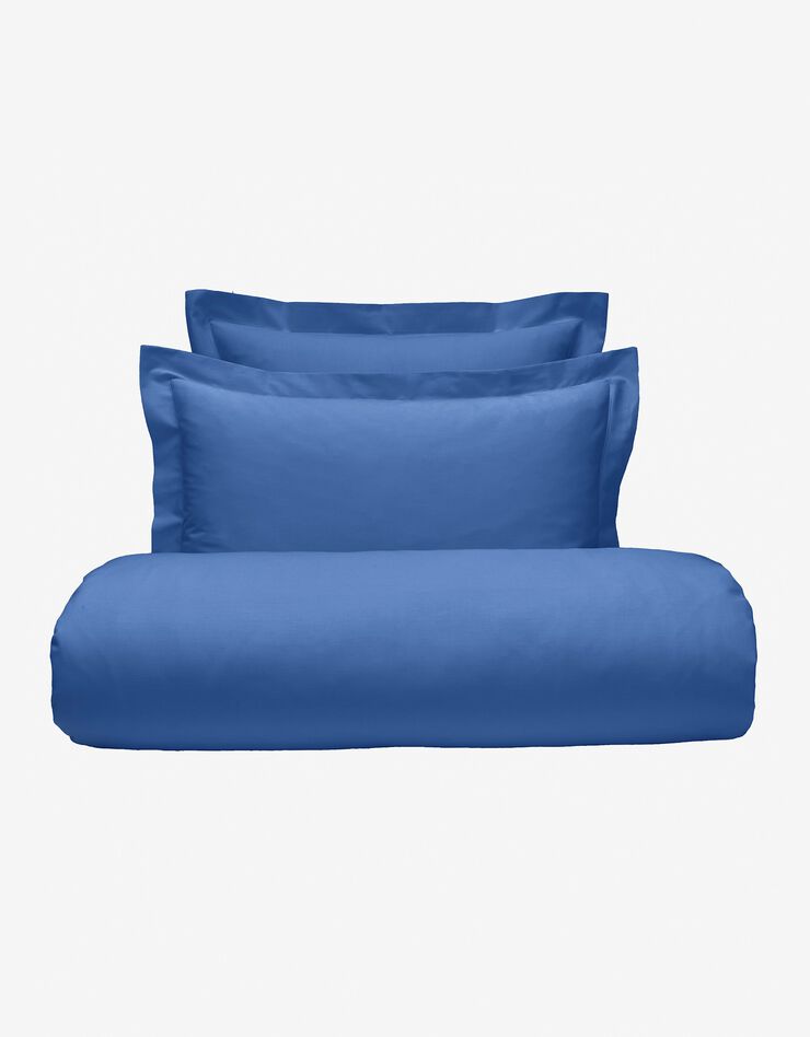 Linge de lit uni coton (océan)