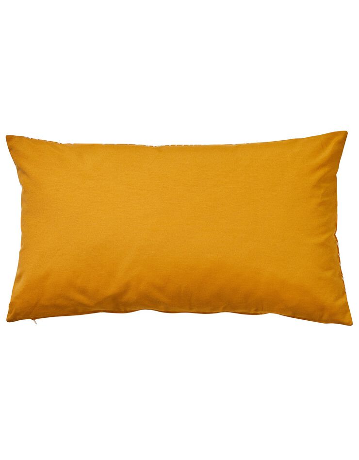 Housse de coussin carrée imprimé feuillage - lot de 2 (jaune) Housse de coussin carrée imprimé feuillage - lot de 2 (jaune)
