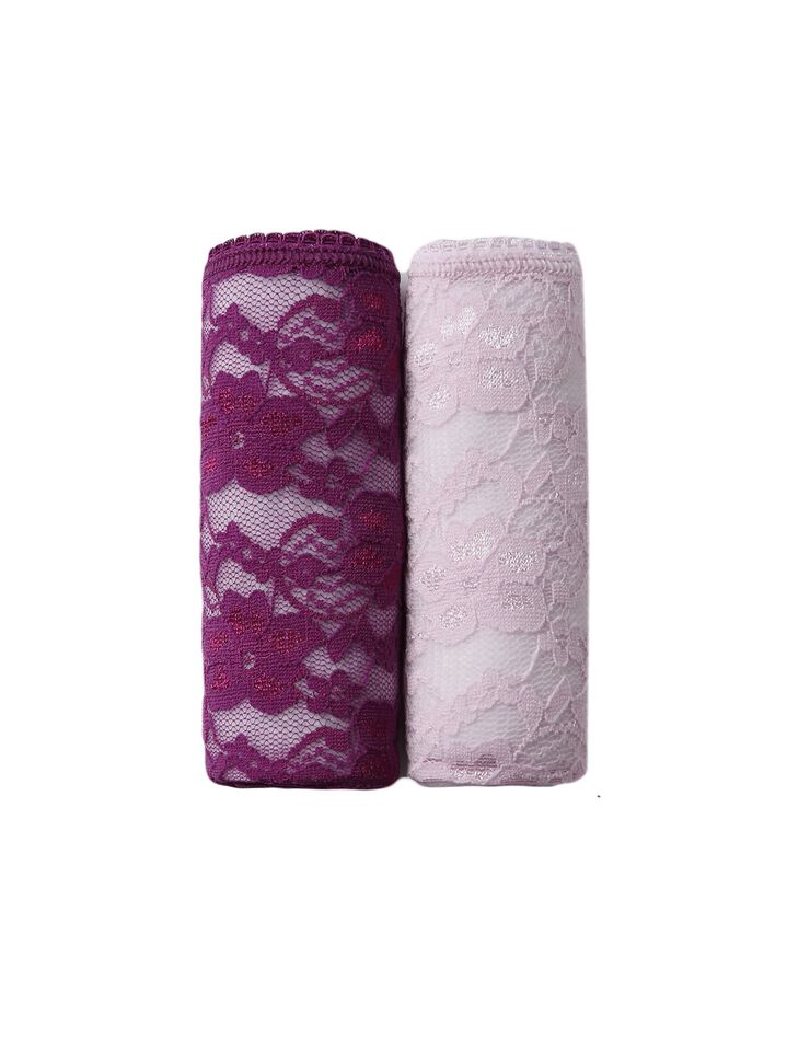 Culotte supermaxi dentelle stretch - lot de 2 (violine + parme) Culotte supermaxi dentelle stretch - lot de 2 (violine + parme)
