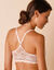 Soutien-gorge forme triangle dentelle et microfibre dos nageur - sans armatures (nude)