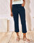 Pantacourt droit stretch (marine)