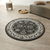 Tapis rond motifs perse (gris anthracite)