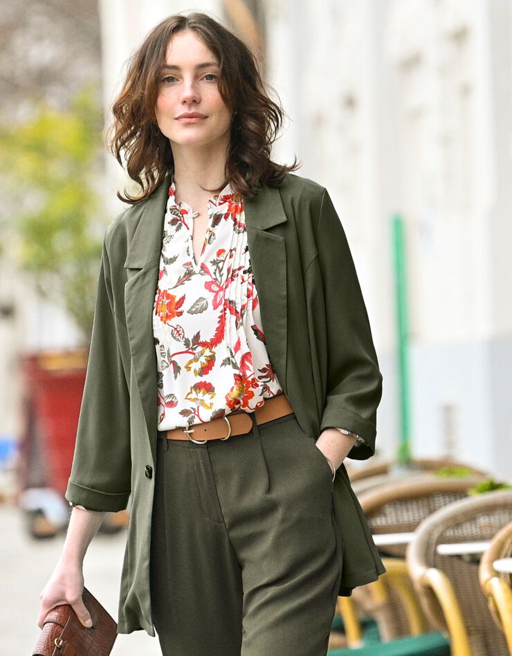 Veste blazer fluide manches 3/4 (bronze) Veste blazer fluide manches 3/4 (bronze)