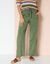 Pantalon large fluide uni (vert)