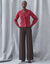 Pantalon large taille haute. (chocolat)