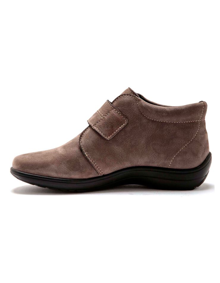Derbies scratchées en cuir Grande largeur (taupe) Derbies scratchées en cuir Grande largeur (taupe)