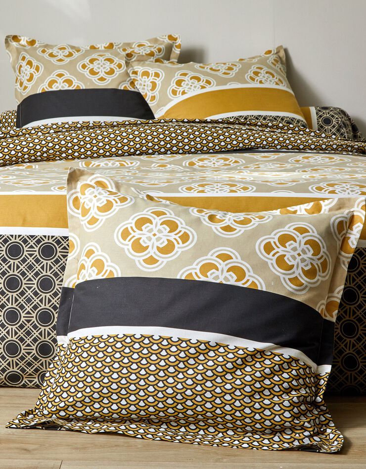 Linge de lit Achille en coton (sable)