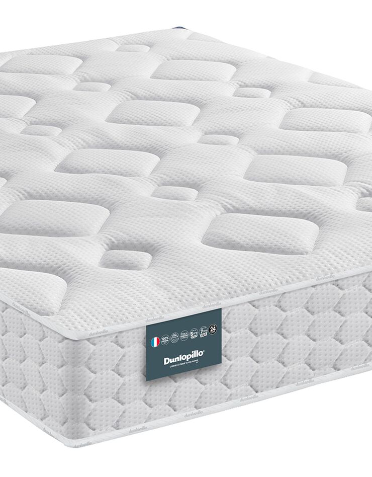 Matelas mousse + latex Dunlopillo Aérial® haut. 24 cm, confort ferme (blanc)