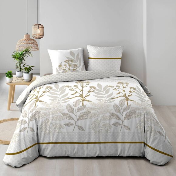 Parure de lit imprim&eacute;e Roani - coton (naturel)