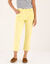 Pantacourt droit stretch (jaune p&acirc;le)