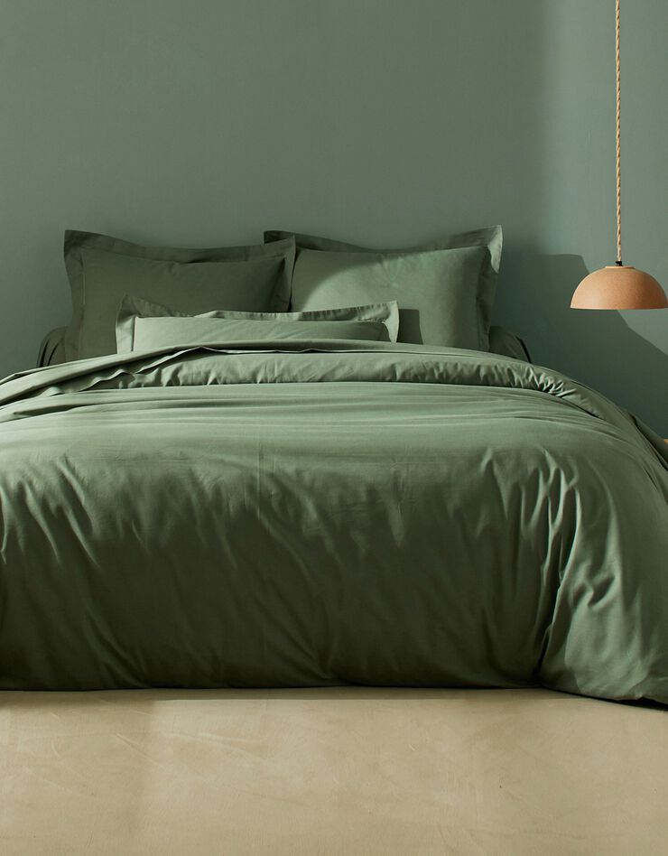 Linge de lit uni coton (eucalyptus)