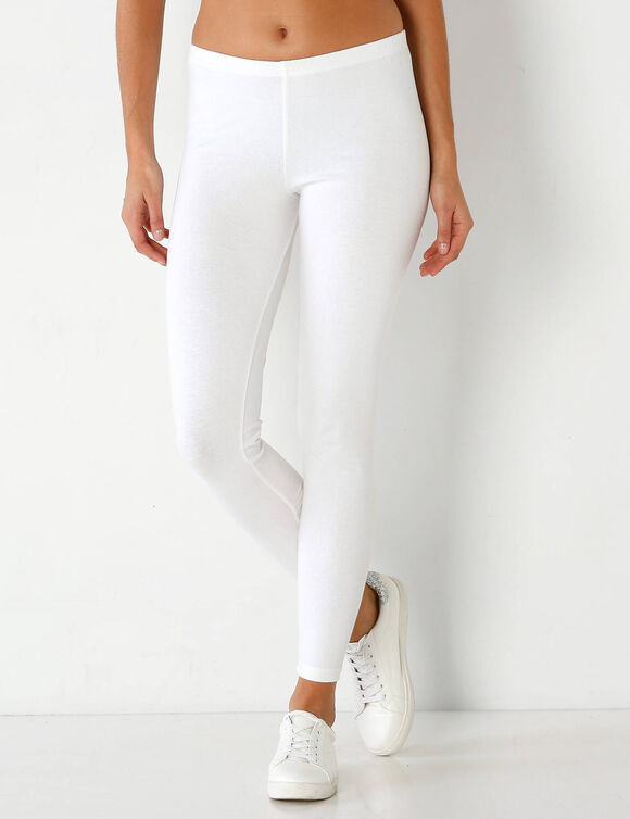 Legging taille élastiquée (blanc)