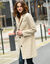 Manteau maille bouclette col tailleur (naturel)