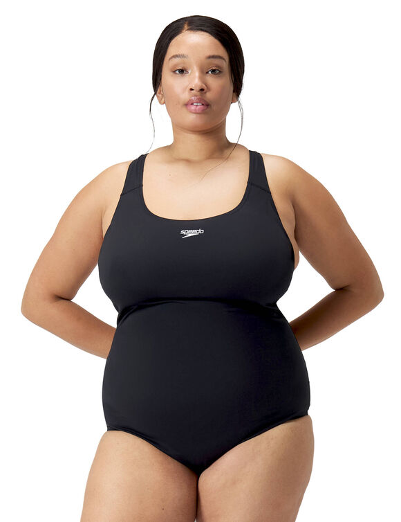 Maillot de bain 1 pièce Medalist spécial grande taille (noir)