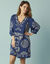 Robe évasée Spécial Petites, imprimé bicolore (indigo)