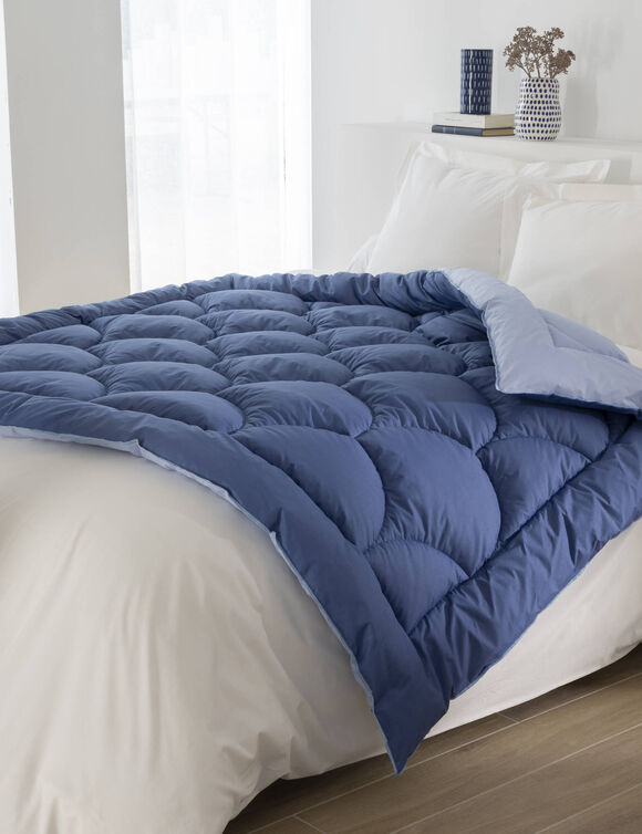 Edredon bicolore (indigo / bleu)