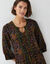 Robe longue imprim&eacute;e (bronze / prune)