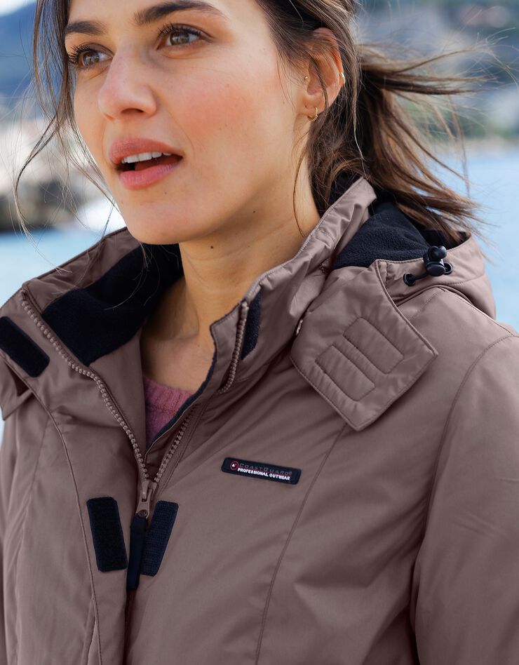Parka imperméable doublée polaire (taupe) Parka imperméable doublée polaire (taupe)