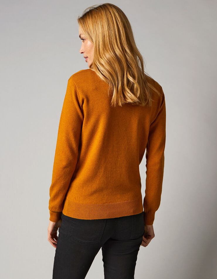 Pull col V, laine d'agneau (ocre) Pull col V, laine d'agneau (ocre)