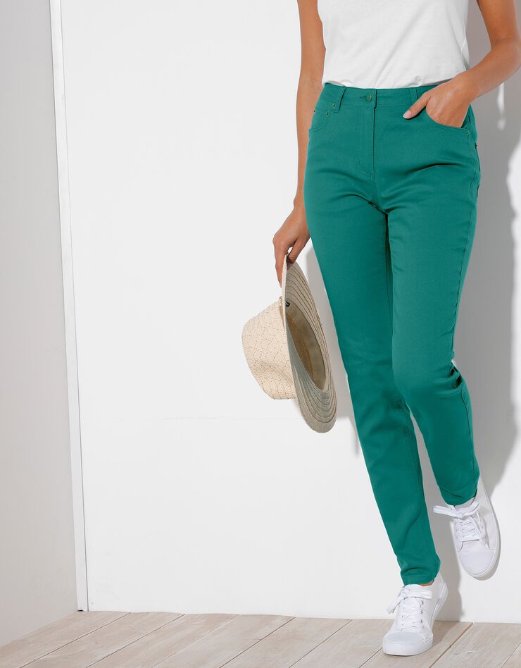 Pantalon fuselé couleur (vert) Pantalon fuselé couleur (vert)